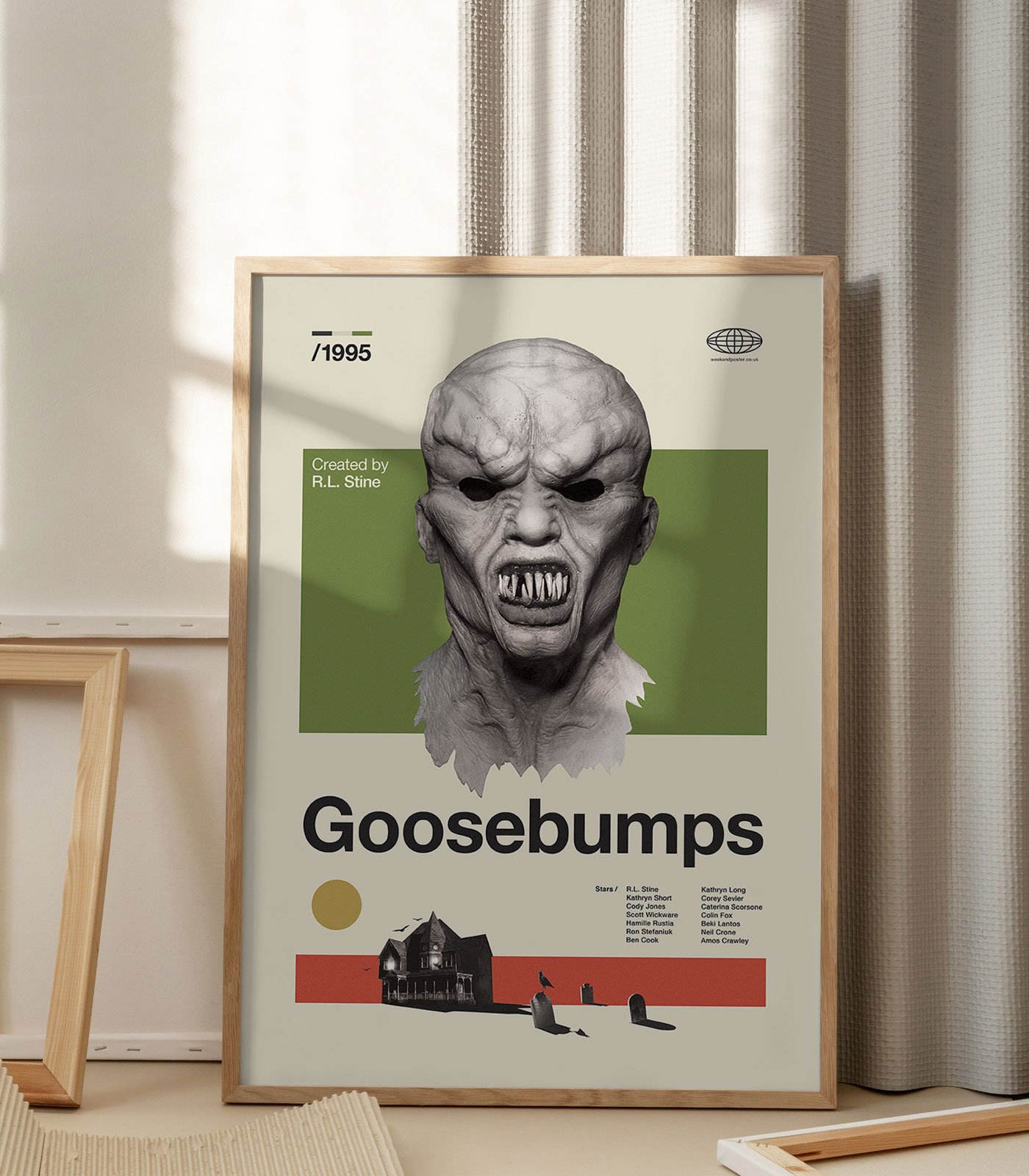 Mid Century Modern Goosebumps Movie Poster Weekend Poster