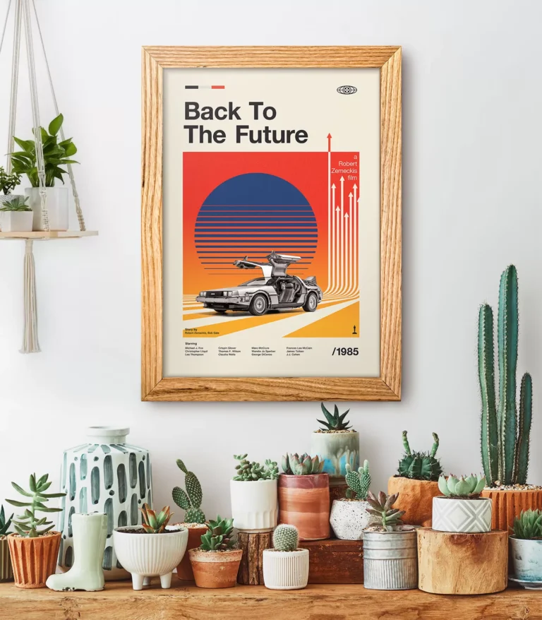 Mid-century modern Back to the Future movie poster