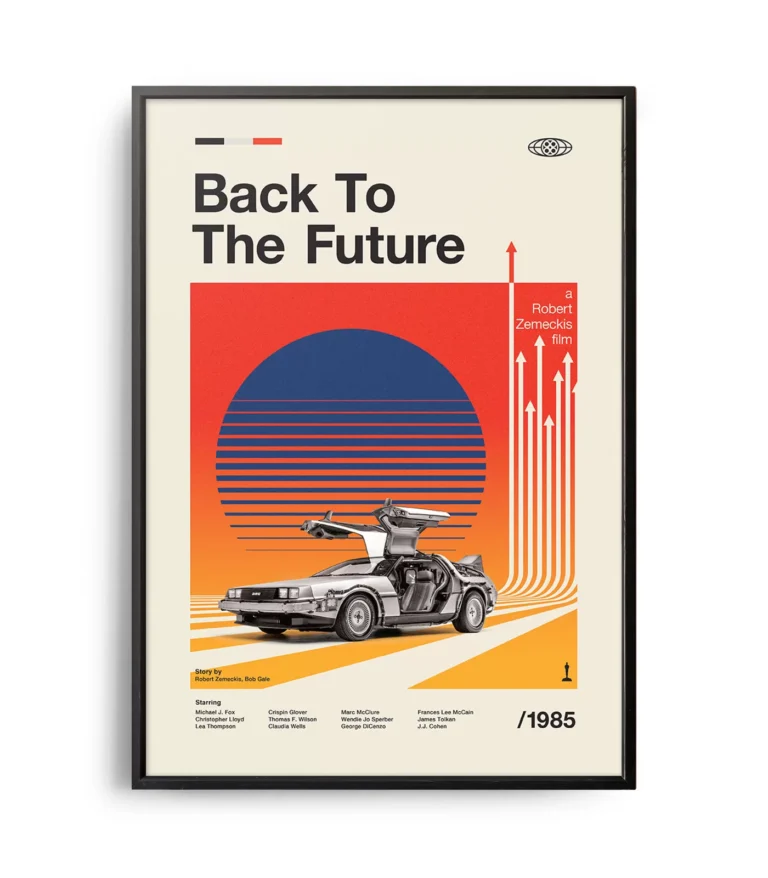 Mid-century modern Back to the Future movie poster