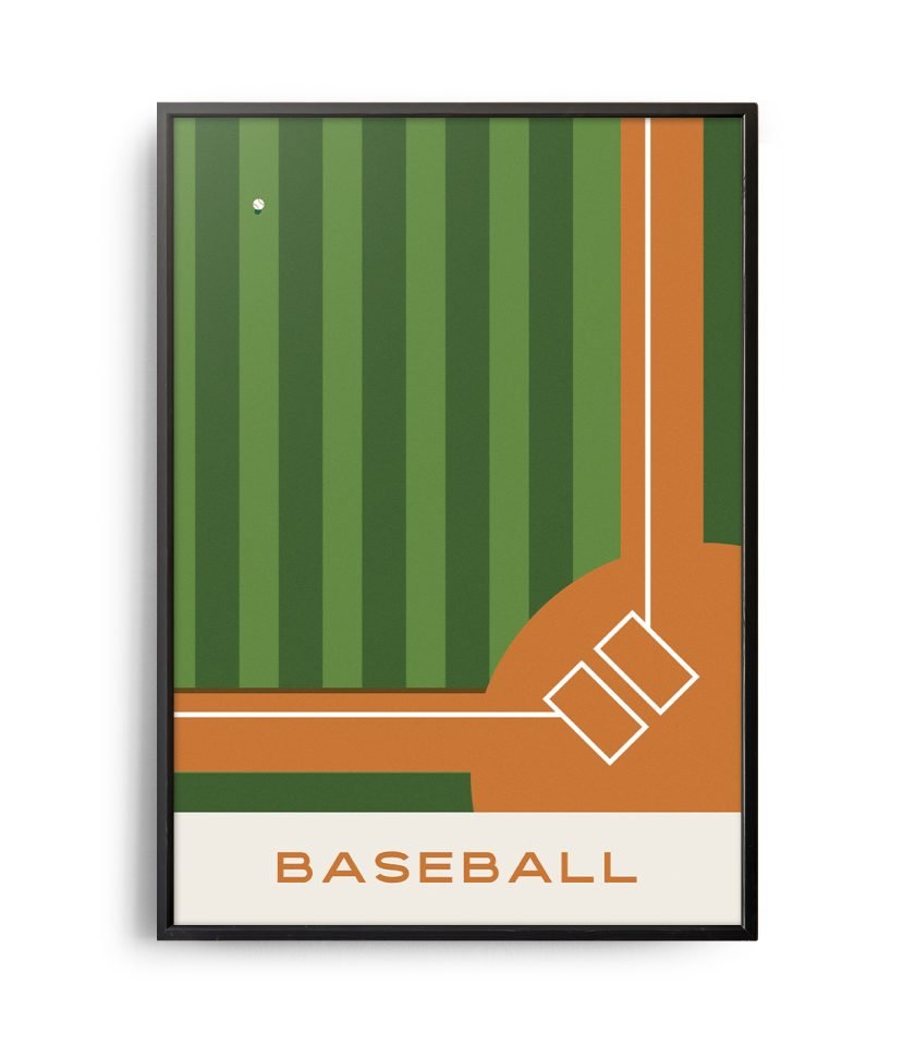 Mid-century modern Baseball poster