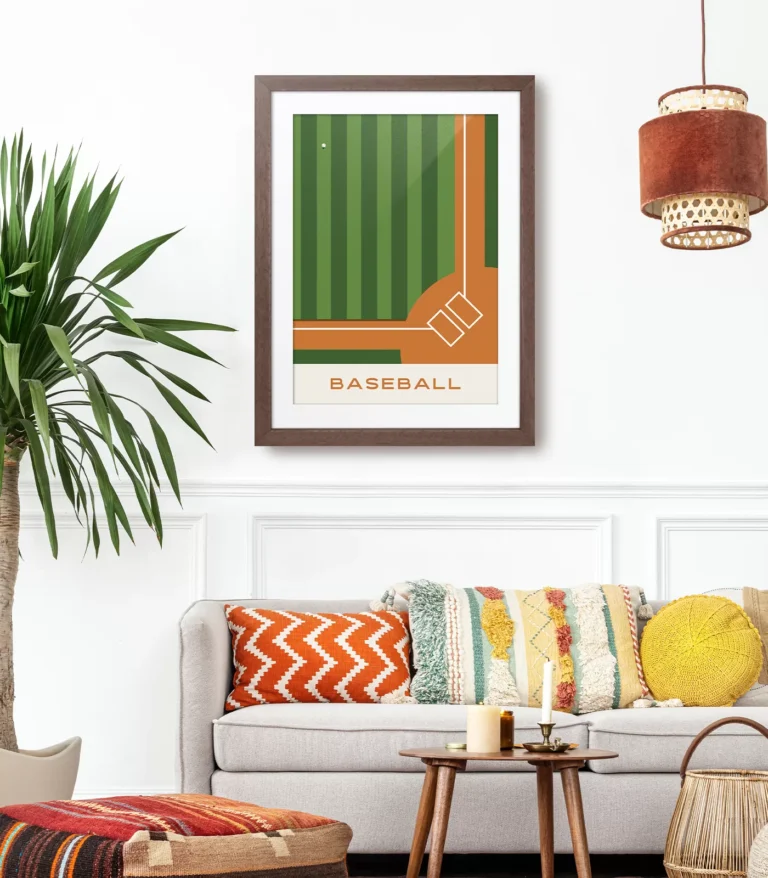 Mid-century modern Baseball poster