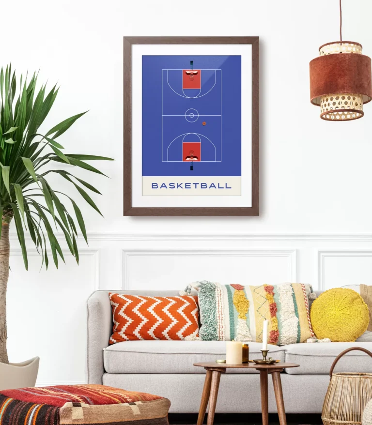 Mid-century modern Basketball poster