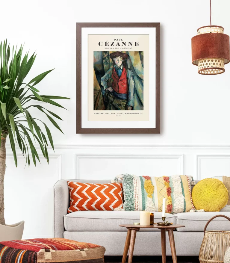 Mid-century modern Paul Cézanne Boy in a Red Waistcoat poster