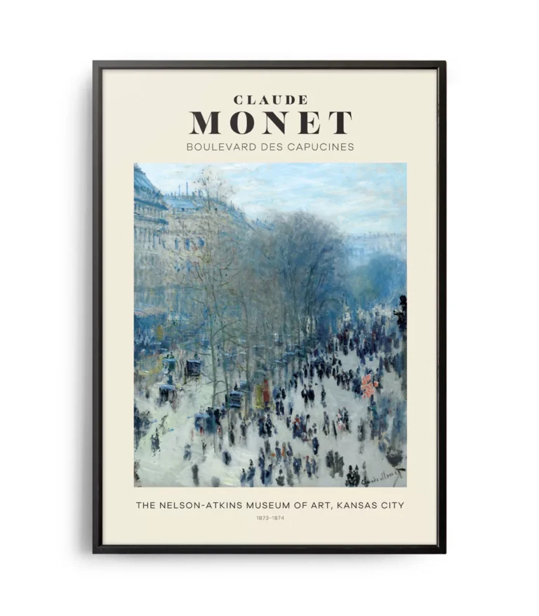 Mid-century modern Claude Monet Boulevard des Capucines poster