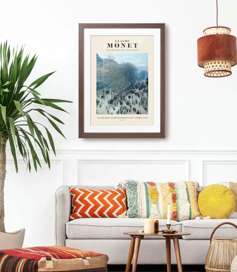 Mid-century modern Claude Monet Boulevard des Capucines poster