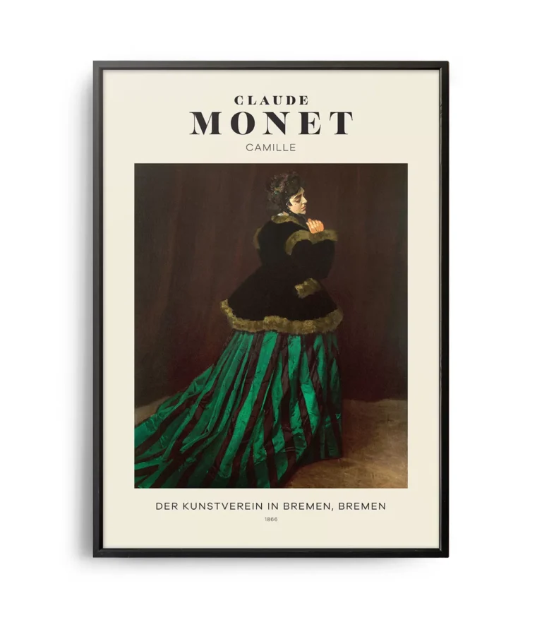 Mid-century modern Claude Monet Camille poster