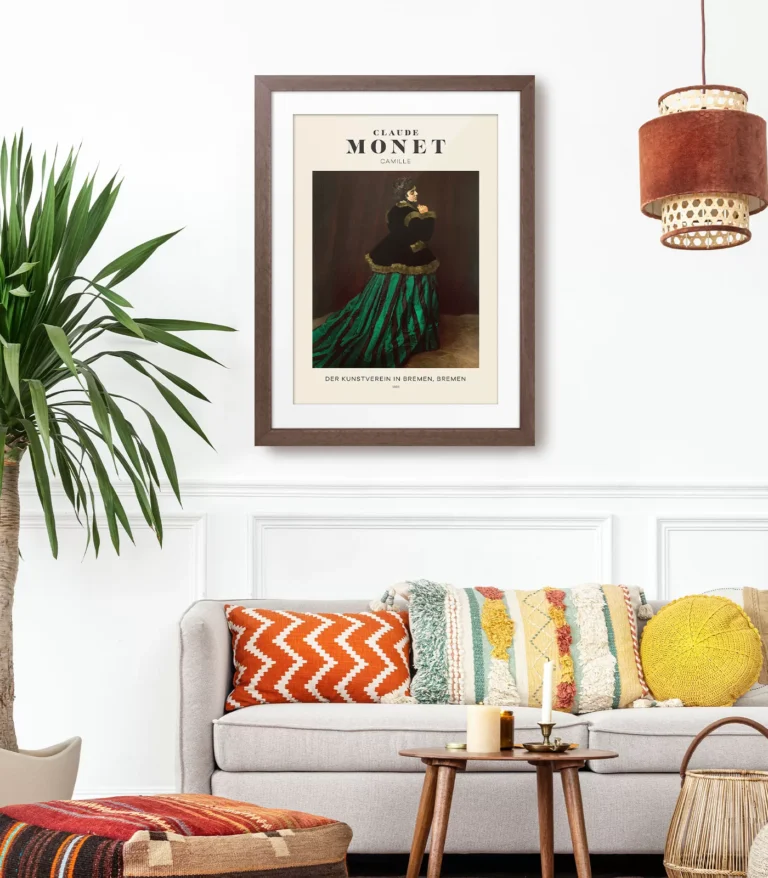 Mid-century modern Claude Monet Camille poster