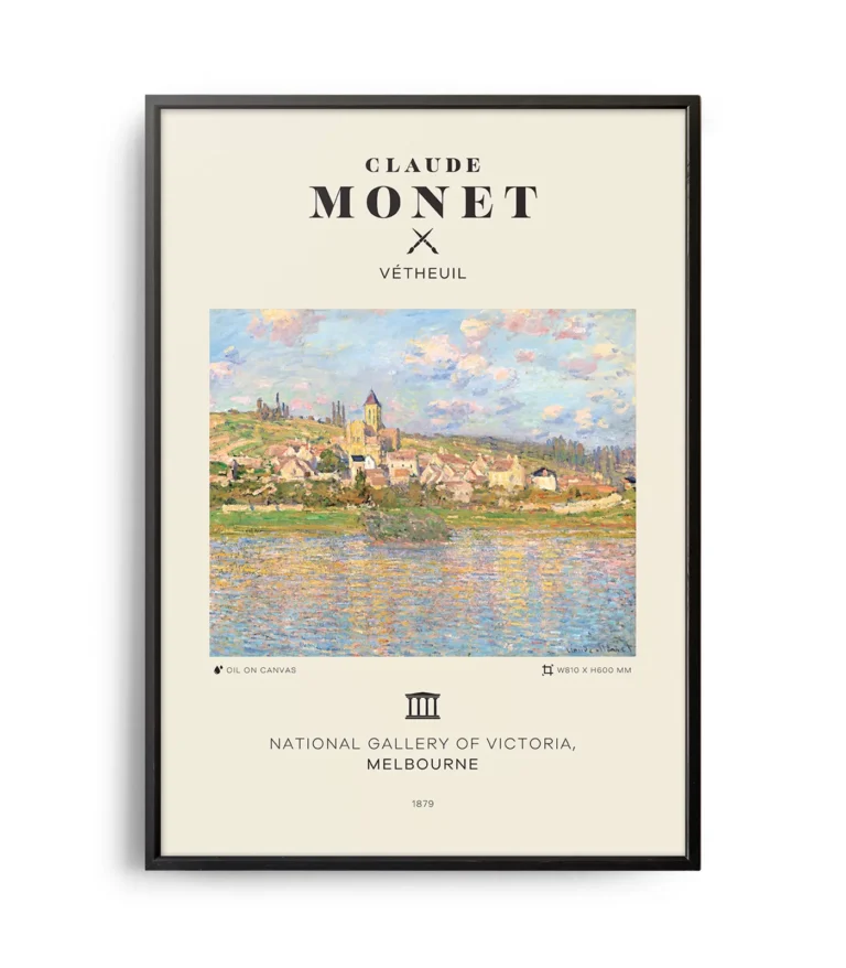 Mid-century modern Claude Monet Vétheuil poster
