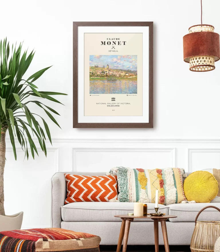 Mid-century modern Claude Monet Vétheuil poster