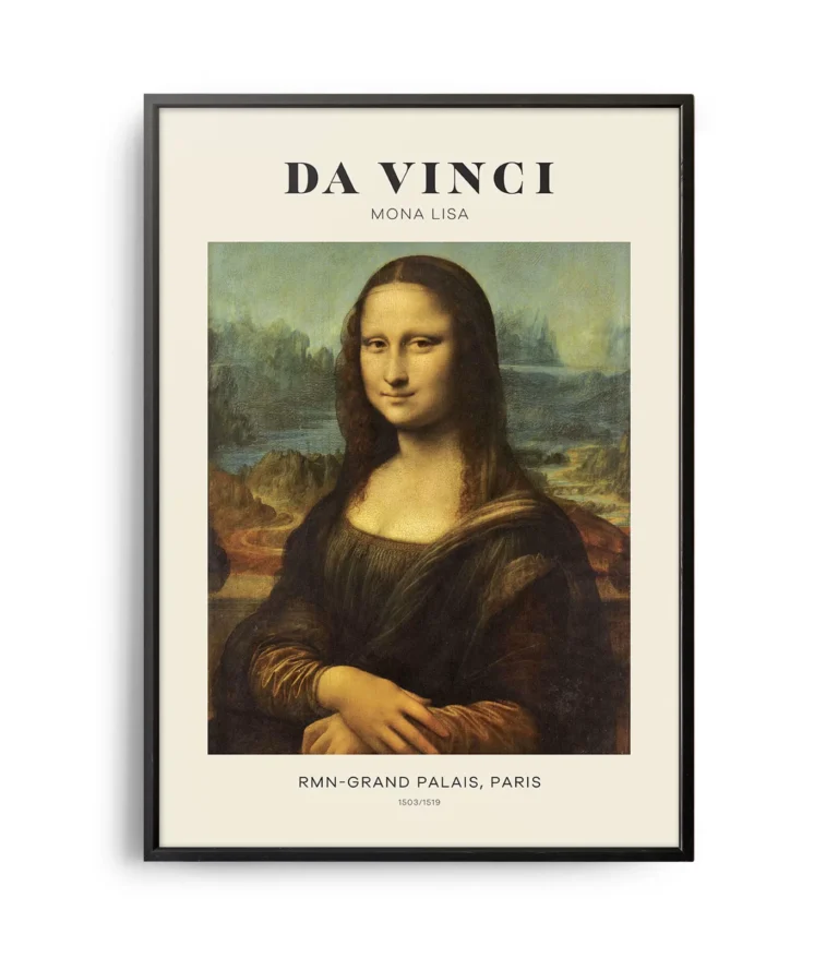 Mid-century modern Leonardo da Vinci Mona Lisa poster