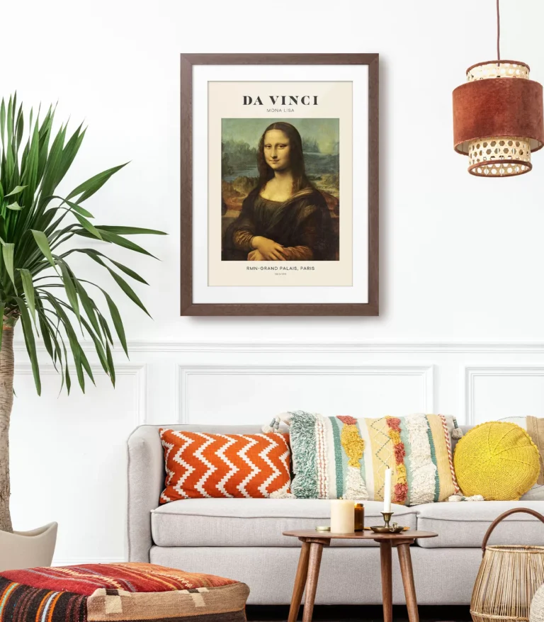 Mid-century modern Leonardo da Vinci Mona Lisa poster