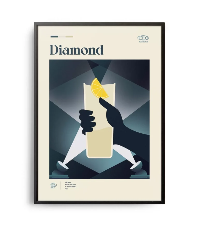 Mid-century modern Diamond Cocktail poster
