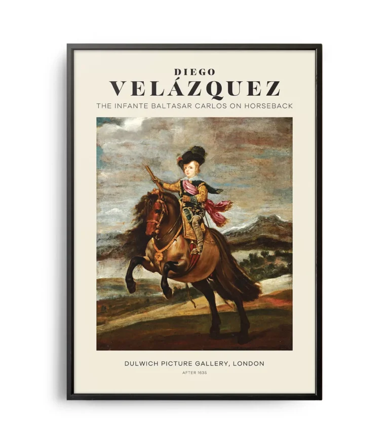 Mid-century modern Diego Velázquez The Infante Baltasar Carlos on Horseback poster