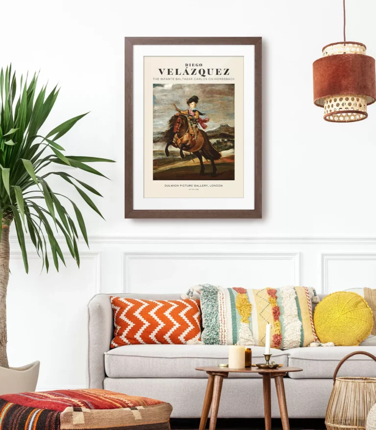 Mid-century modern Diego Velázquez The Infante Baltasar Carlos on Horseback poster