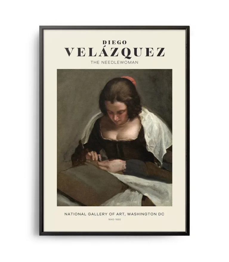 Mid-century modern Diego Velázquez The Needlewoman poster