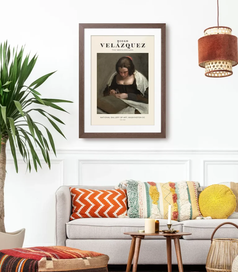 Mid-century modern Diego Velázquez The Needlewoman poster