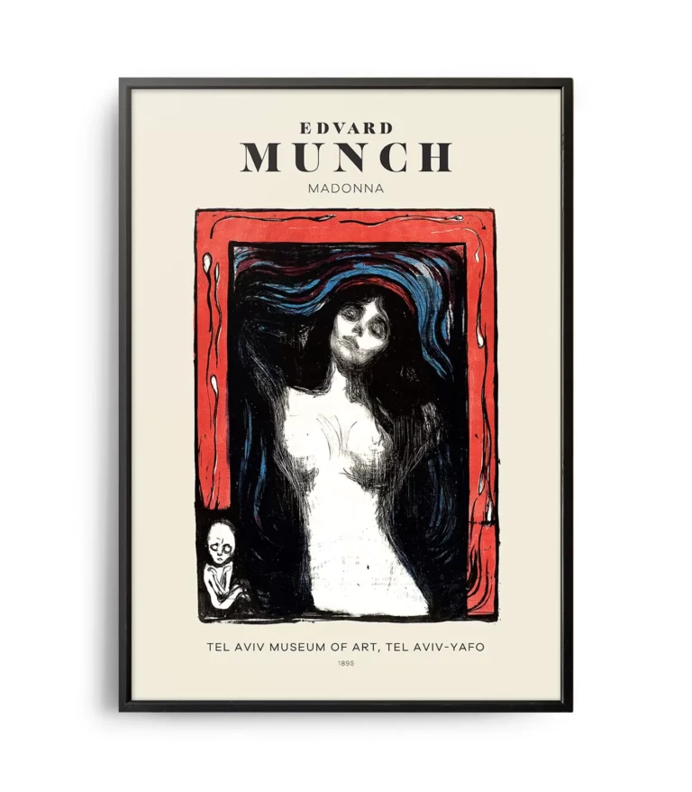 Mid-century modern Edvard Munch Madonna poster