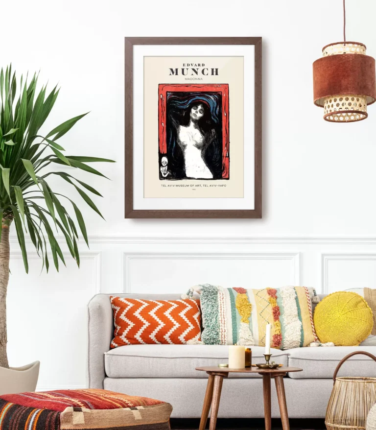 Mid-century modern Edvard Munch Madonna poster