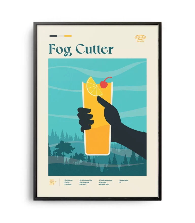 Mid-century modern Fog Cutter Cocktail poster