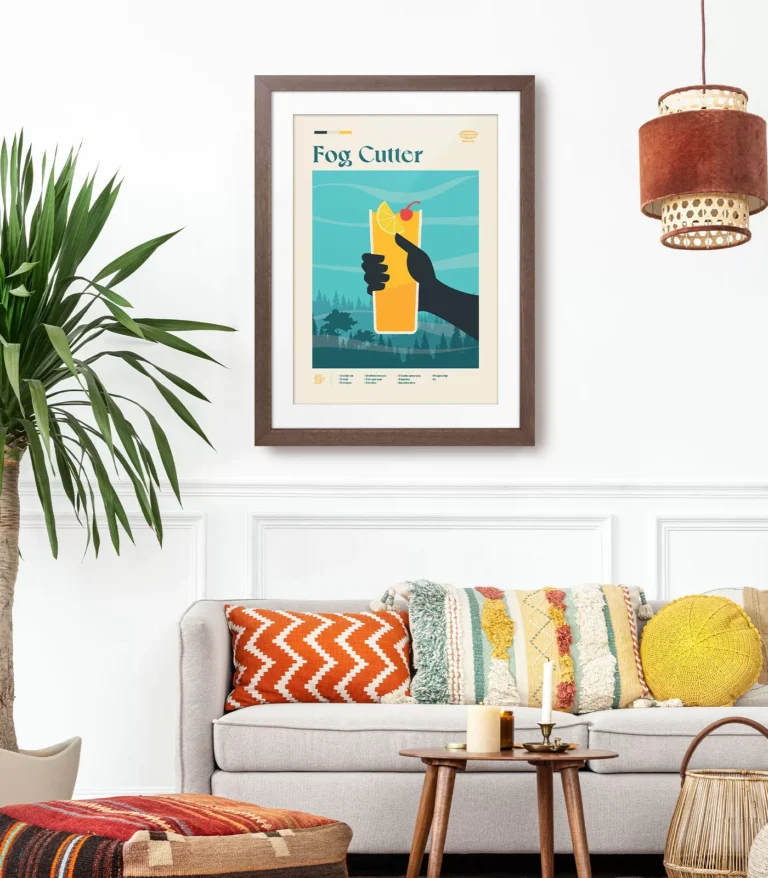 Mid-century modern Fog Cutter Cocktail poster