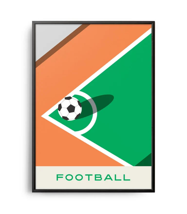 Mid-century modern Football poster