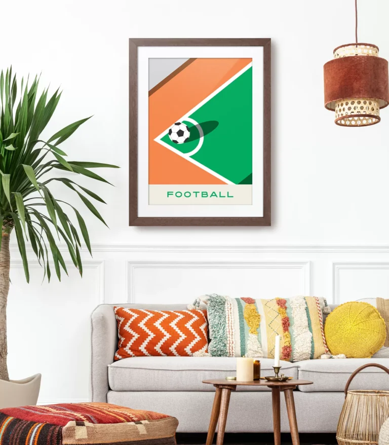 Mid-century modern Football poster