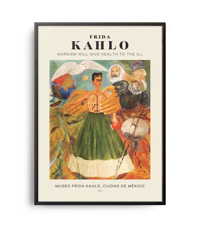 Mid-century modern Frida Kahlo Marxism Will Give Health to the Sick poster