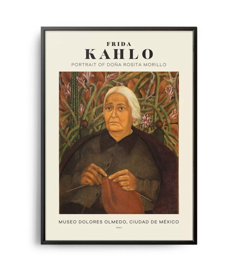 Mid-century modern Frida Kahlo Portrait of Doña Rosita Morillo poster
