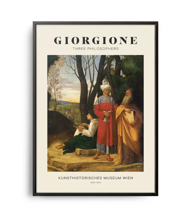 Mid-century modern Giorgione The Three Philosophers poster