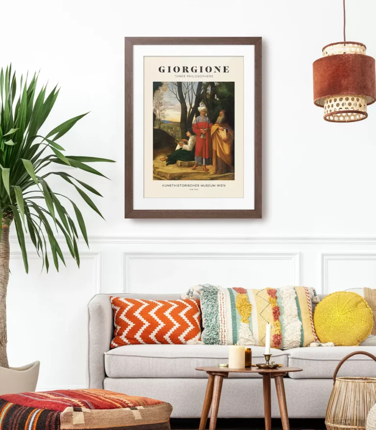 Mid-century modern Giorgione The Three Philosophers poster