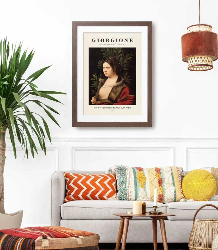 Mid-century modern Giorgione Young Woman poster
