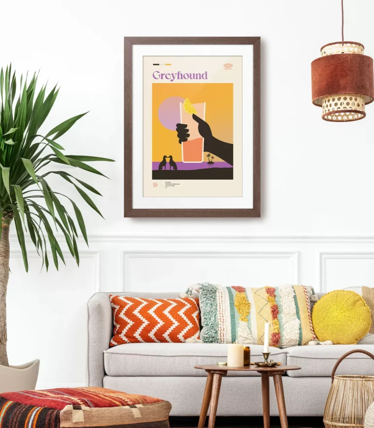 Mid-century modern Greyhound Cocktail poster
