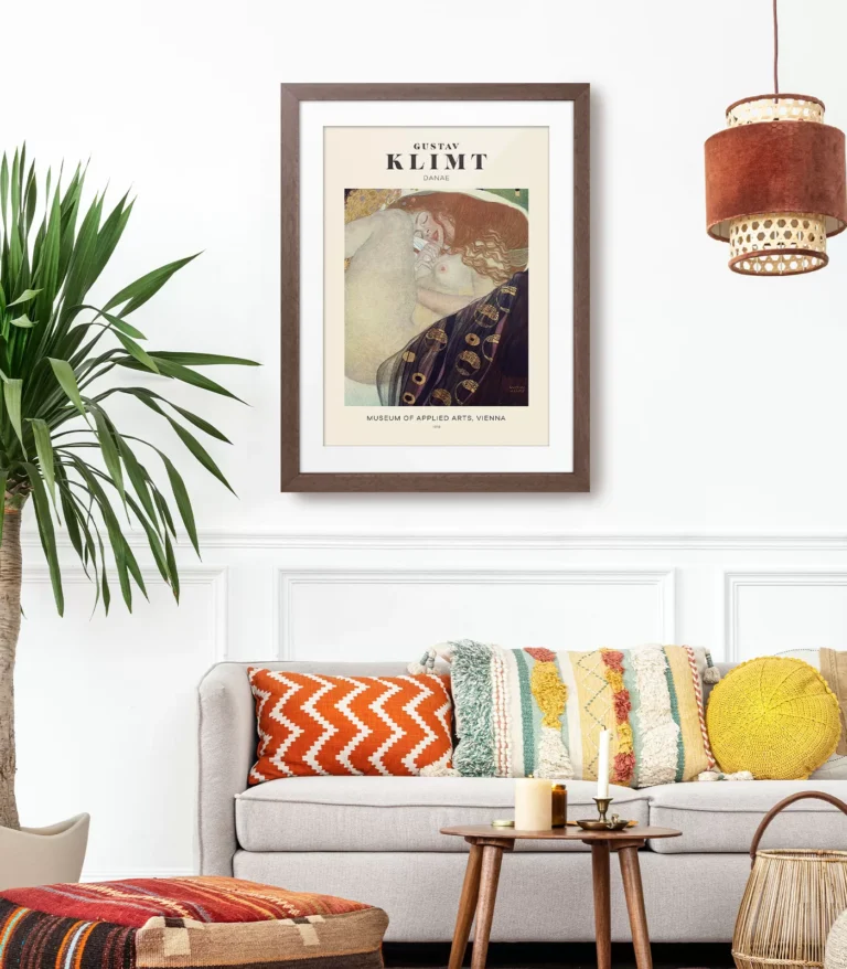 Mid-century modern Gustav Klimt Danaë poster