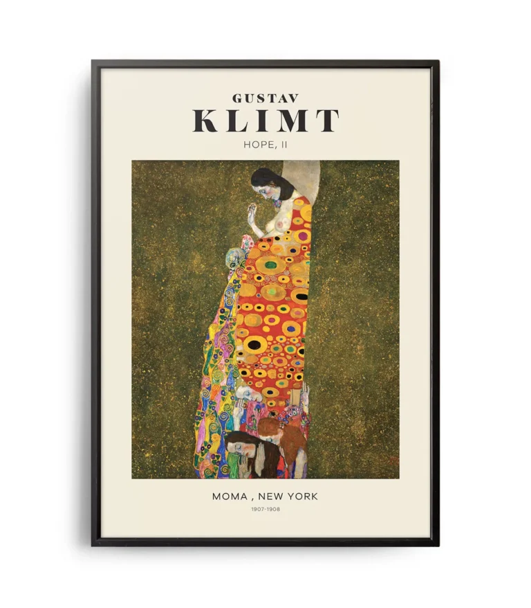 Mid-century modern Gustav Klimt Hope II poster