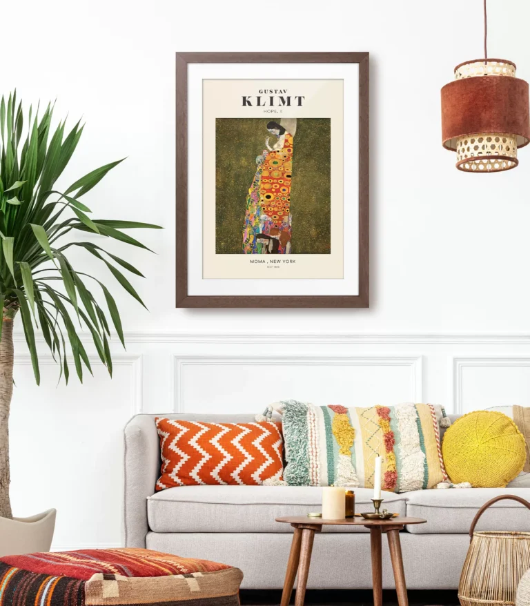 Mid-century modern Gustav Klimt Hope II poster
