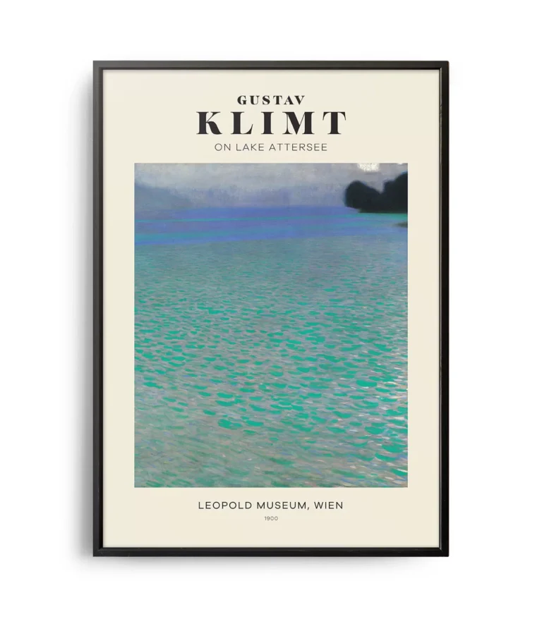 Mid-century modern Gustav Klimt On Lake Attersee poster