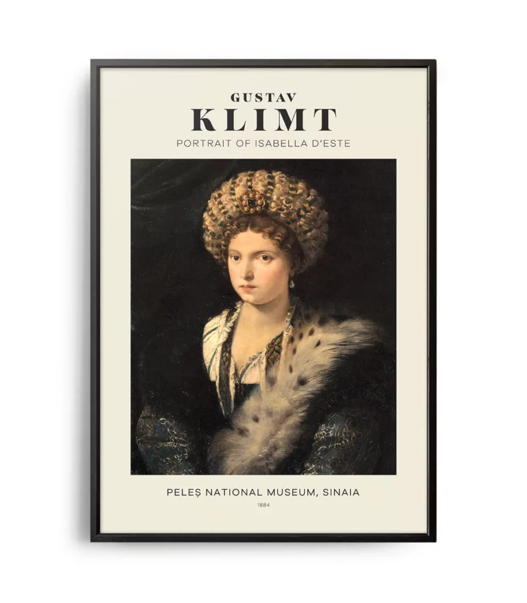 Mid-century modern Gustav Klimt Portrait of Isabella dʼEste poster