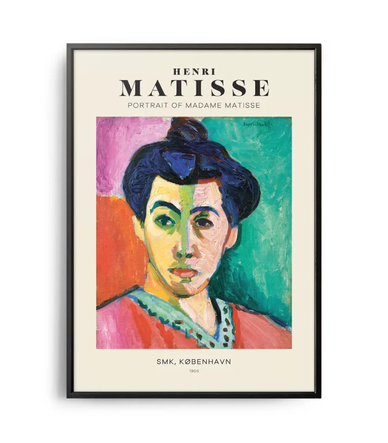 Mid-century modern Henri Matisse Portrait of Madame Matisse poster