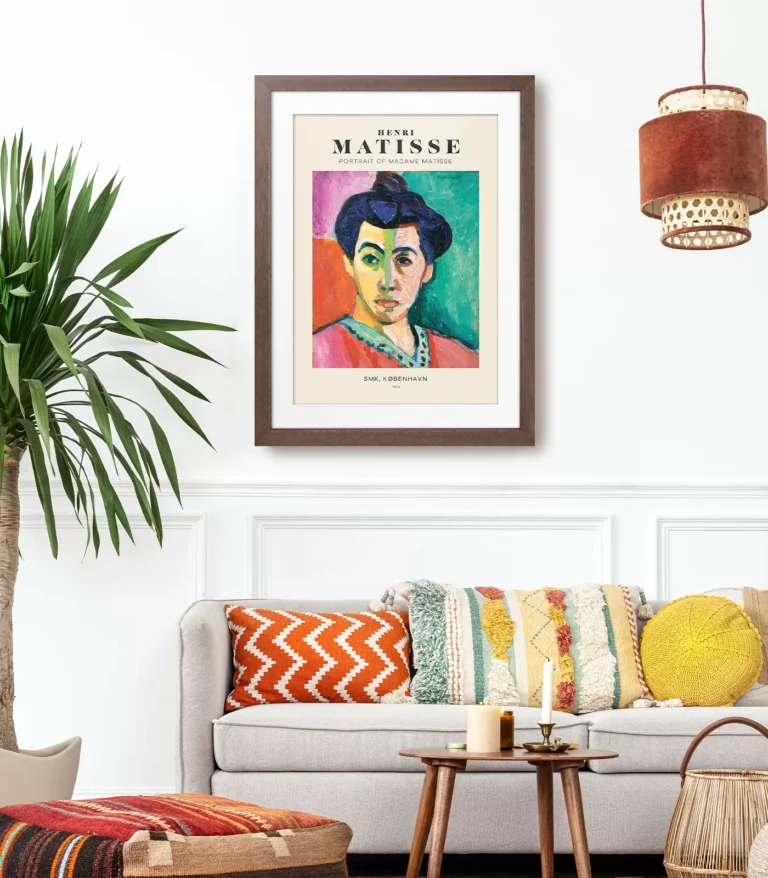 Mid-century modern Henri Matisse Portrait of Madame Matisse poster