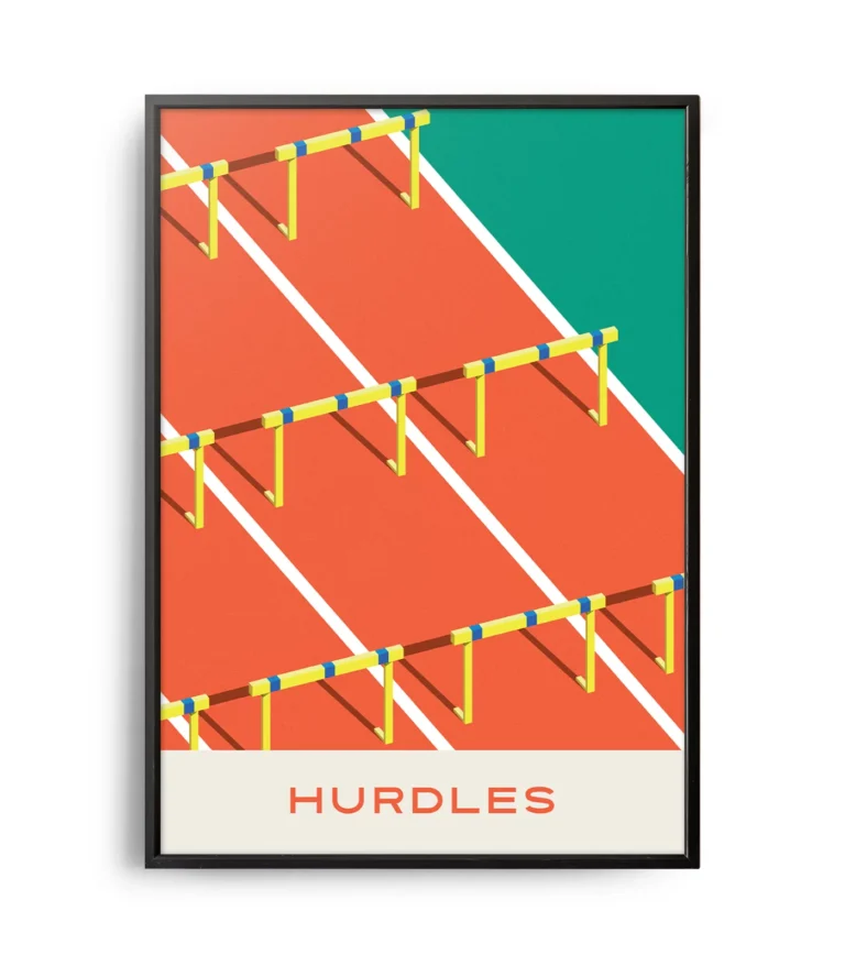 Mid-century modern Hurdles poster