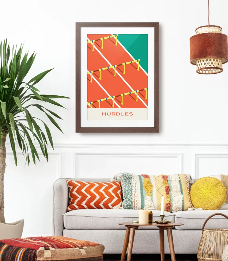 Mid-century modern Hurdles poster