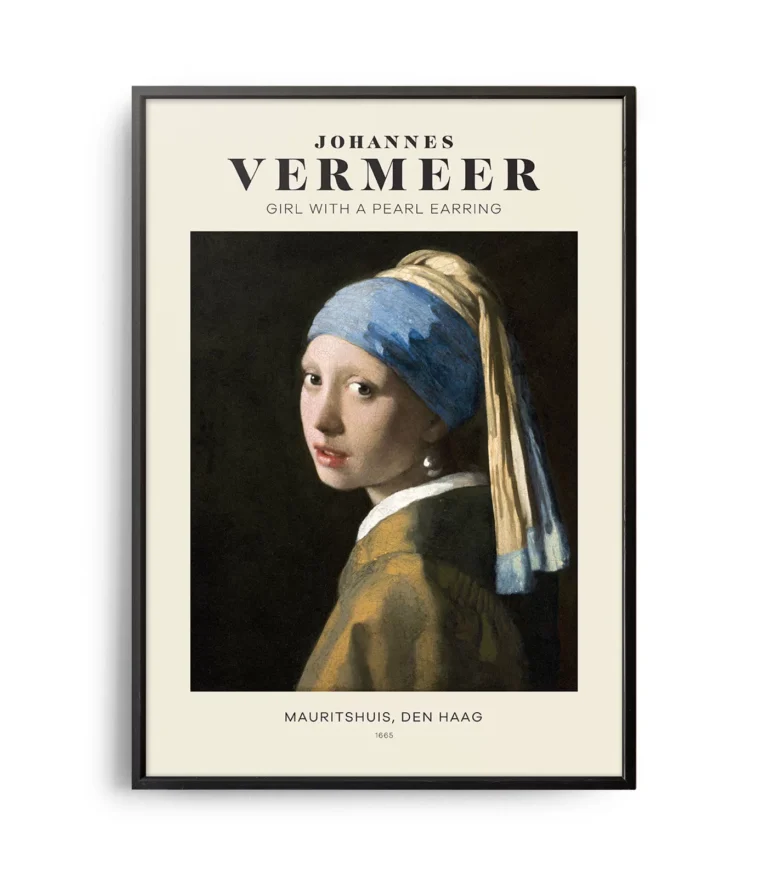 Mid-century modern Johannes Vermeer Girl with a Pearl Earring poster