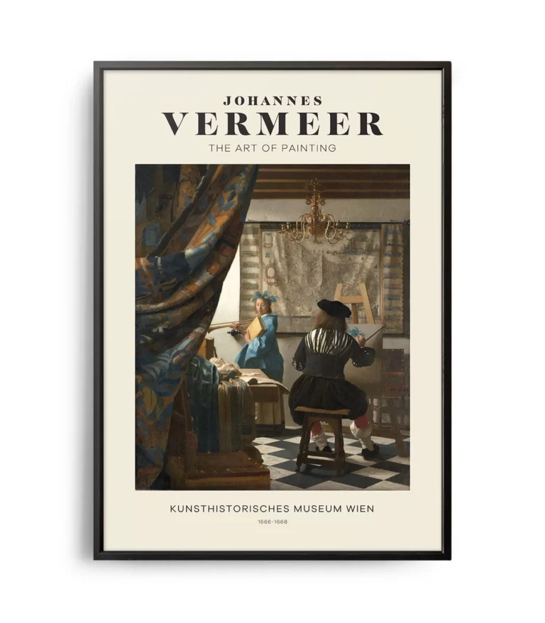 Mid-century modern Johannes Vermeer The Art of Painting poster