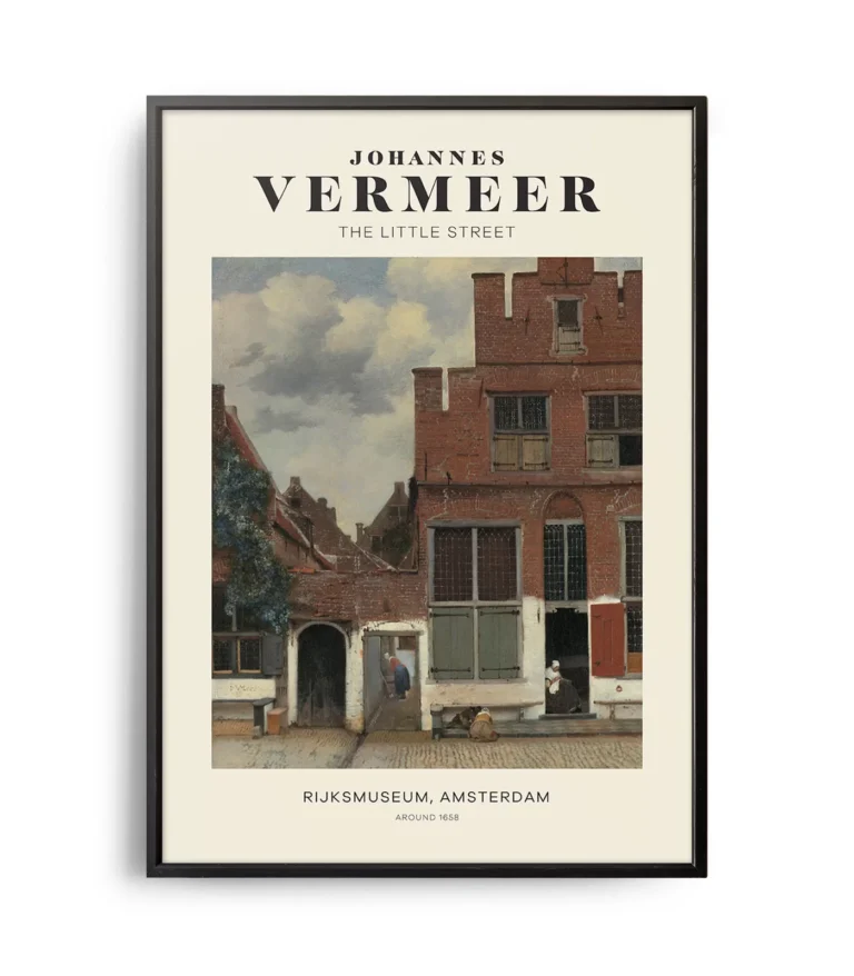Mid-century modern Johannes Vermeer The Little Street poster