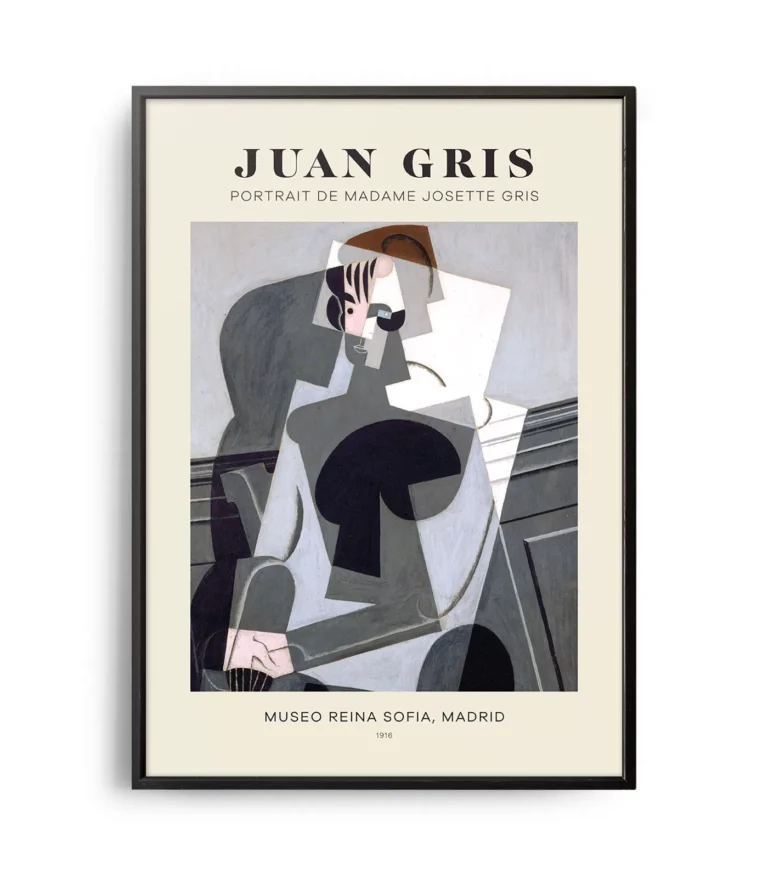 Mid-century modern Juan Gris Portrait of Josette Gris poster