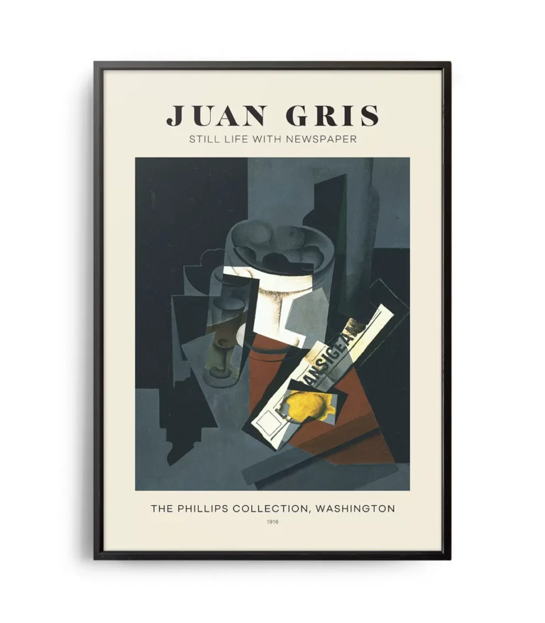 Mid-century modern Juan Gris Portrait of Josette Gris poster