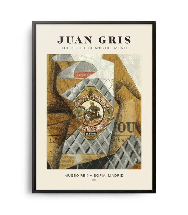 Mid-century modern Juan Gris The Bottle of Anís del Mono poster