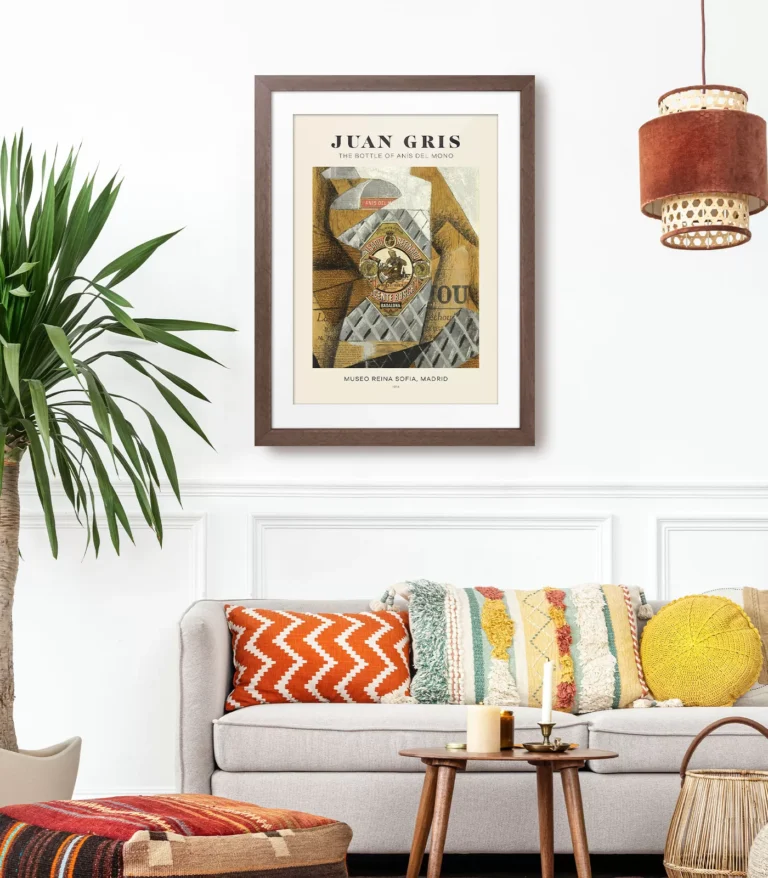 Mid-century modern Juan Gris The Bottle of Anís del Mono poster