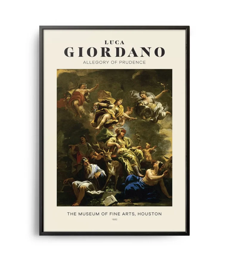 Mid-century modern Luca Giordano Allegory of Prudence poster