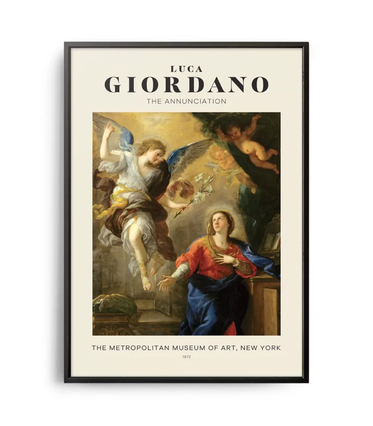 Mid-century modern Luca Giordano The Annunciation poster